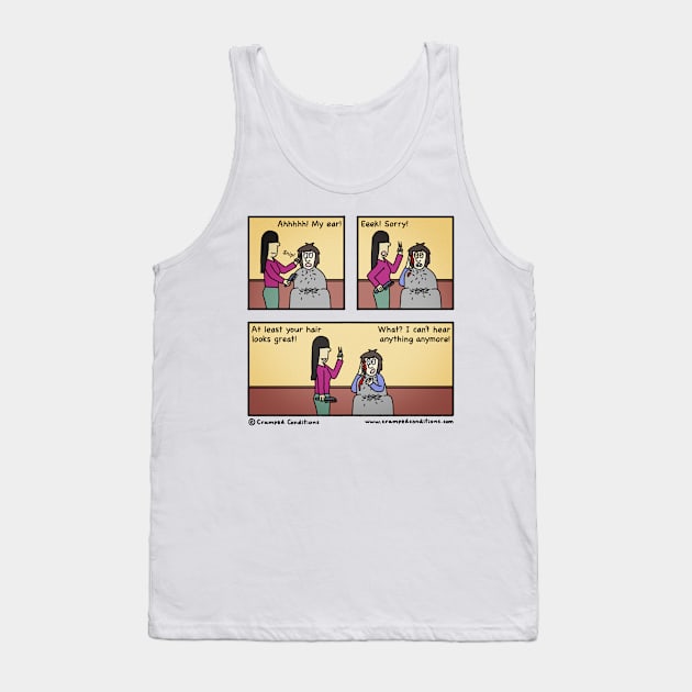 Haircut Tank Top by crampedconditions